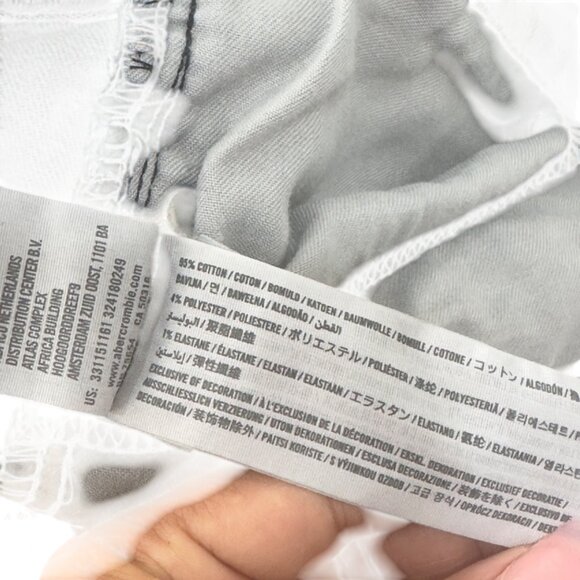 Hollister Mens Skinny Jeans Black Distressed Stretch Denim Size 36x32 Slim Fit - Picture 10 of 12